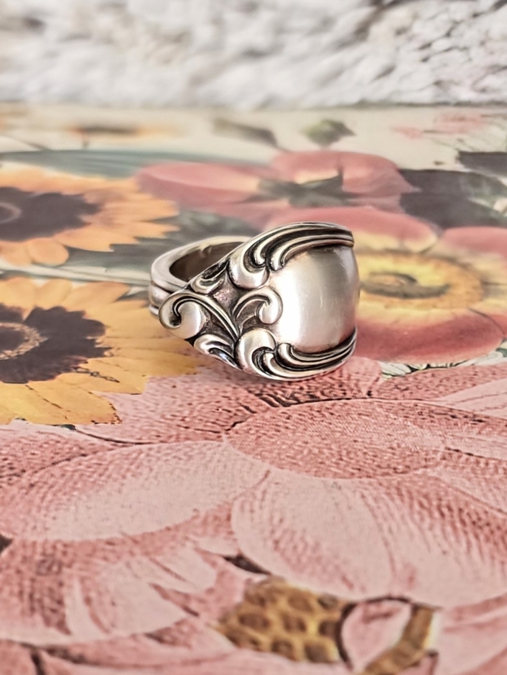 Spoon Ring Made From A 1949 Ornate Spoon